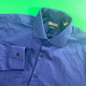 Van Heusen Mens Dress Shirt Medium Slim Fit Wrinkle Free Business Casual‎